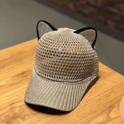 Γυναικείο casual καπέλο με πούλιες και τρισδιάστατο στοιχείο