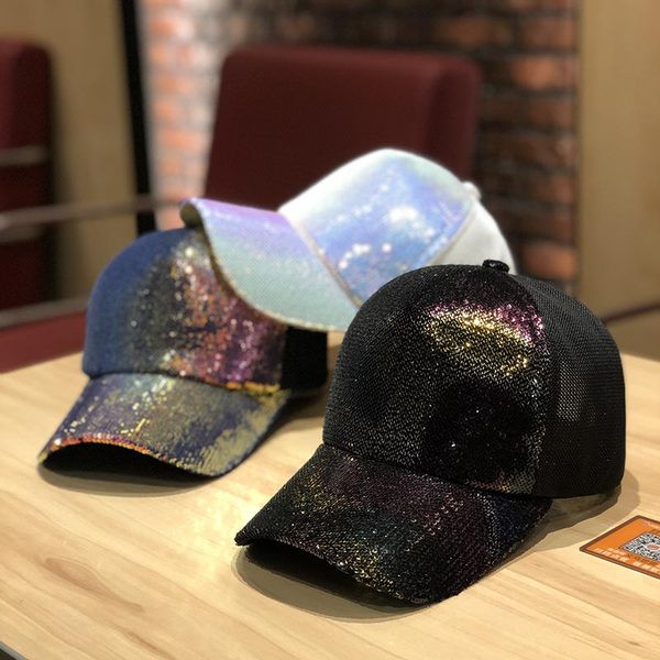 Şapcă de baseball pentru femei cu paiete