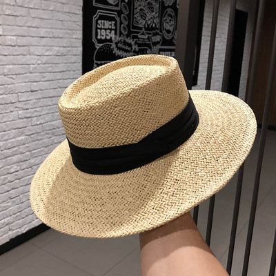 Pălărie modernă de paie pentru femei cu franjuri