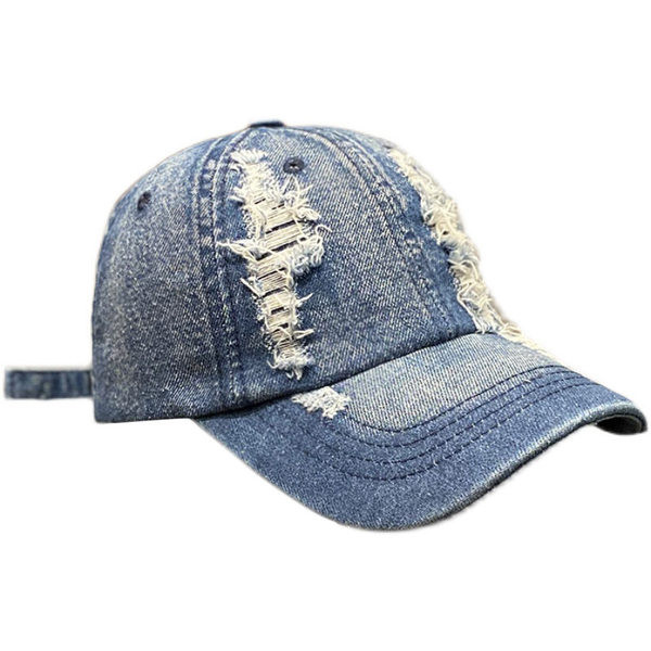 Pălărie casual de damă din denim cu model rupt