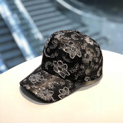 Palarie de dama moderna cu pietre si vizor in mai multe culori