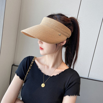 Γυναικείο αντηλιακό καπέλο με μεταλλικό στοιχείο