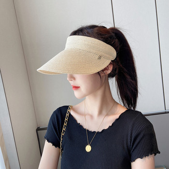 Γυναικείο αντηλιακό καπέλο με μεταλλικό στοιχείο