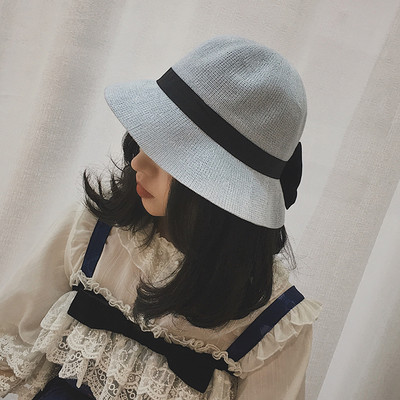 Palarie de dama de vara cu franjuri si panglica