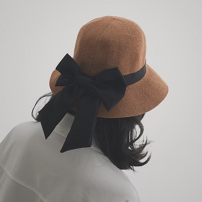 Palarie de dama de vara cu franjuri si panglica