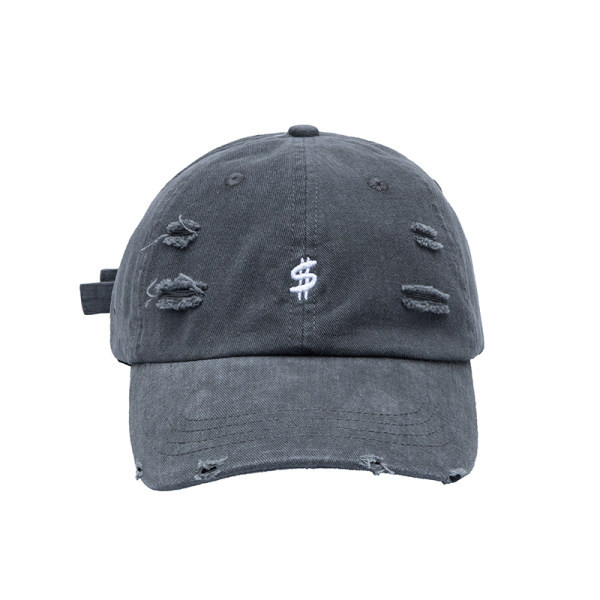 Palarie casual cu broderii si motive rupte