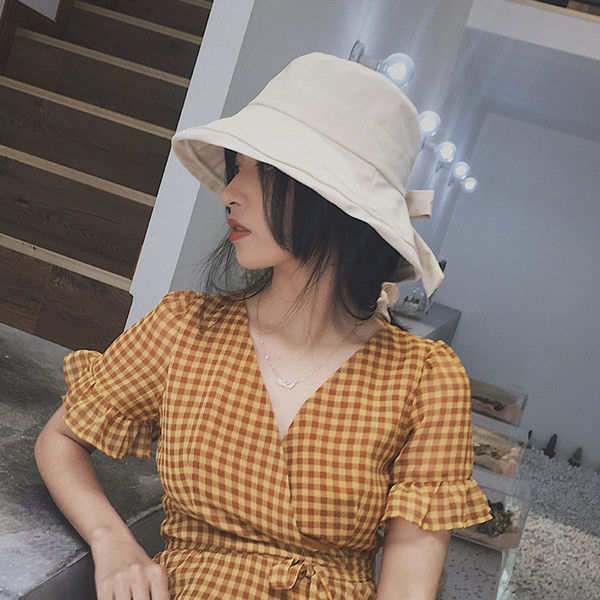 Palarie textila dama cu panglica