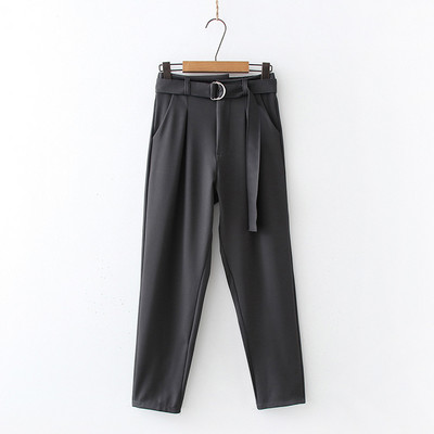 Нов модел дълъг дамски панталон с колан в няколко цвята