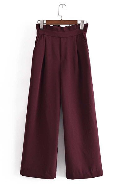 Moderne ženske široke hlače s visokim strukom u tri boje