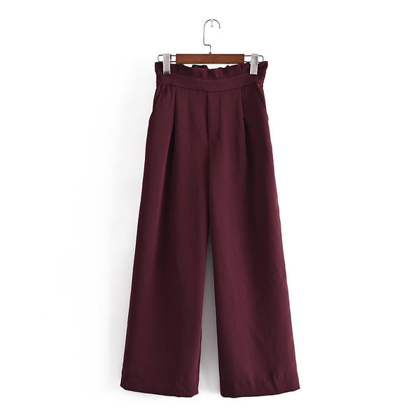 Moderne ženske široke hlače s visokim strukom u tri boje