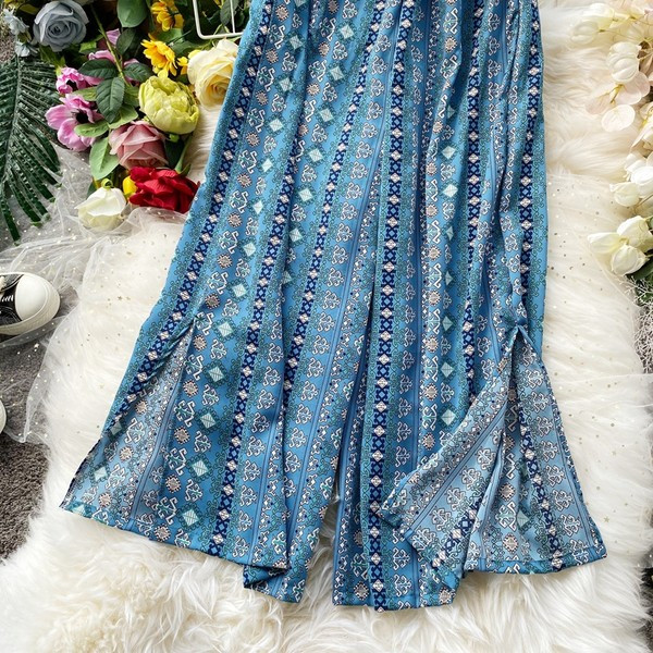 Pantaloni largi de dama colorati cu talie inalta