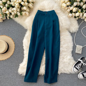 Pantaloni moderni de dama cu talie inalta