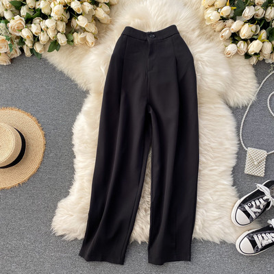 Pantaloni moderni de dama cu talie inalta