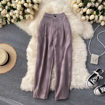 Pantaloni moderni de dama cu talie inalta