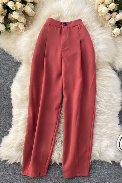 Pantaloni moderni de dama cu talie inalta