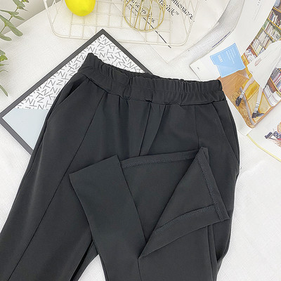 Γυναικείο παντελόνι με ελαστική μέση και σχισμές