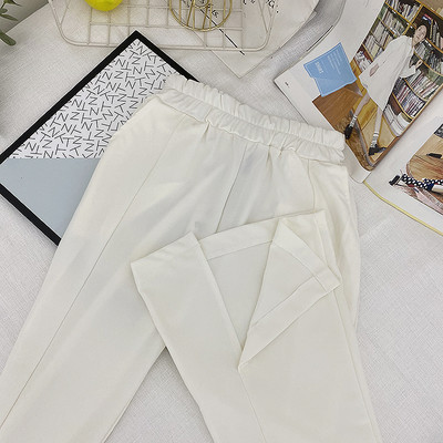 Γυναικείο παντελόνι με ελαστική μέση και σχισμές