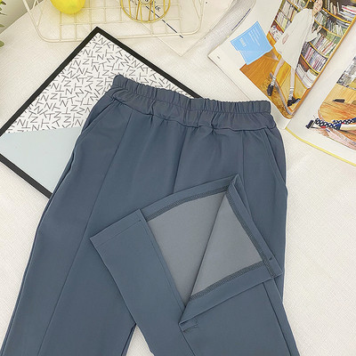 Γυναικείο παντελόνι με ελαστική μέση και σχισμές