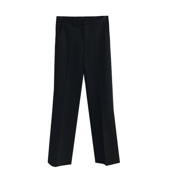 Pantaloni de dama de culoare neagra cu picioare late