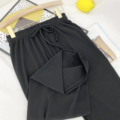 Pantaloni de dama cu cravate si talie inalta - mai multe culori