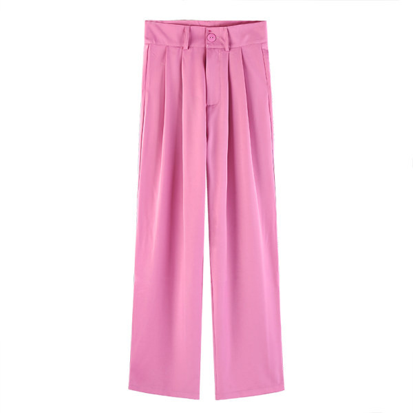 Модерен дамски панталон с висока талия  - широк модел