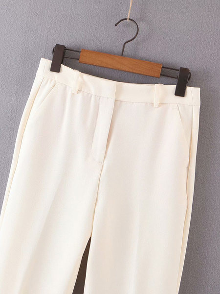 Дамски ежедневен панталон с копчета на глезените