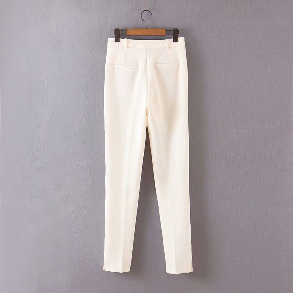 Дамски ежедневен панталон с копчета на глезените