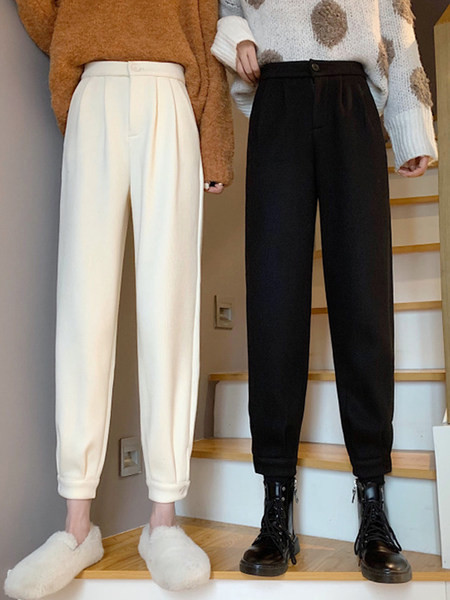 Ежедневен дамски панталон с висока талия -в два цвята