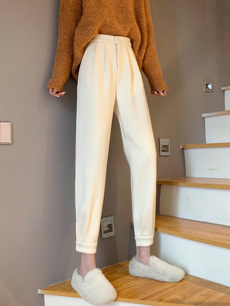 Ежедневен дамски панталон с висока талия -в два цвята