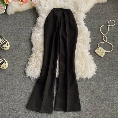 Дамски панталон тип чарлстон с висока талия