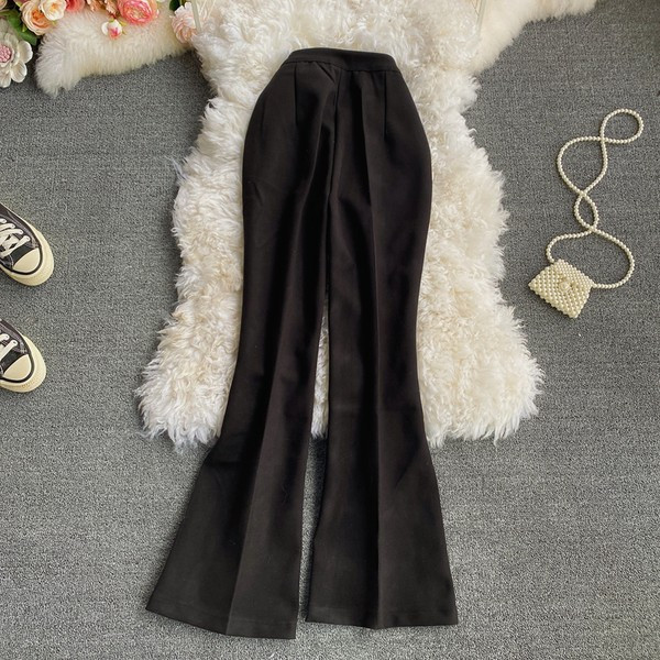 Дамски панталон тип чарлстон с висока талия