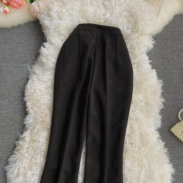 Дамски панталон тип чарлстон с висока талия