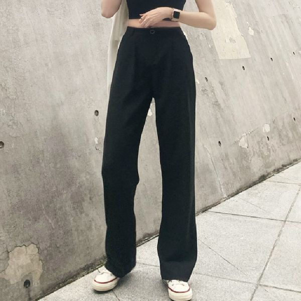 Model nou de pantaloni de dama cu talie inalta in doua culori