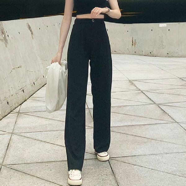 Model nou de pantaloni de dama cu talie inalta in doua culori