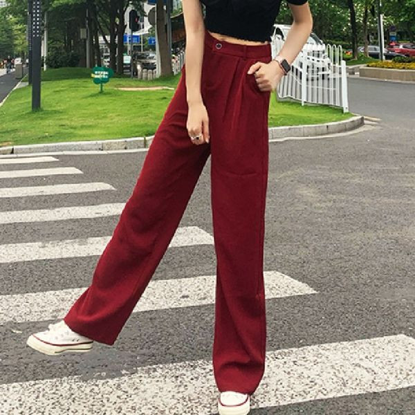 Model nou de pantaloni de dama cu talie inalta in doua culori