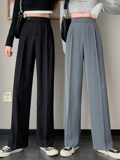 Нов модел дамски широк панталон с висока талия