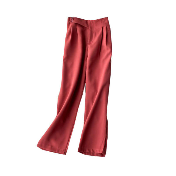 Модерен дамски панталон прав модел с копчета