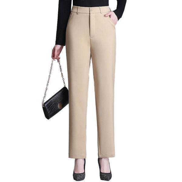 Дамски елегантен прав панталон с джобове