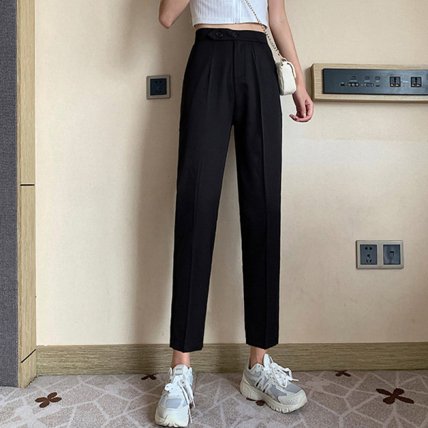 Ежедневен дамски панталон с дължина 9/10 в черен и сив цвят