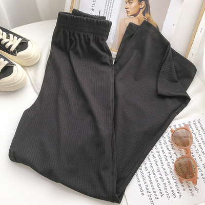 Pantaloni casual dama-stil retro cu talie inalta