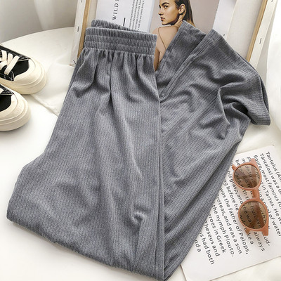 Pantaloni casual dama-stil retro cu talie inalta