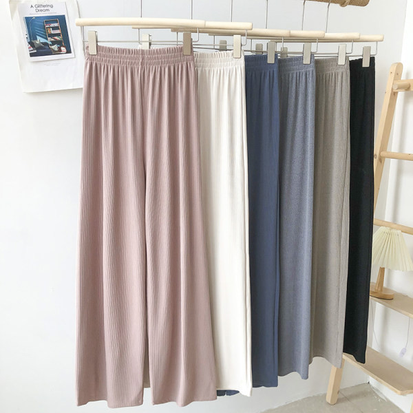 Pantaloni casual dama-stil retro cu talie inalta