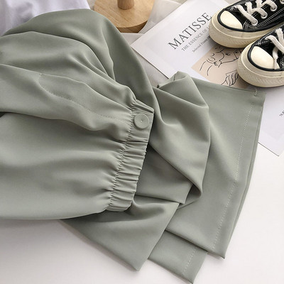 Дамски ежедневен панталон с копче и еластична талия