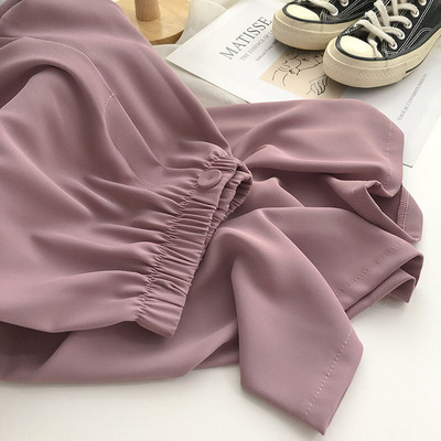 Дамски ежедневен панталон с копче и еластична талия