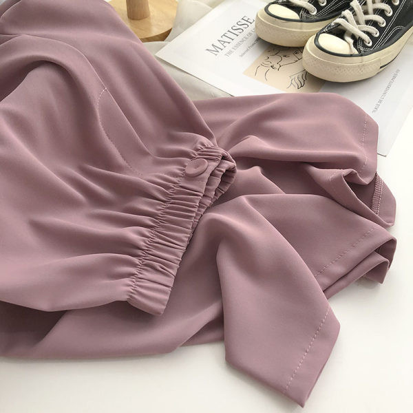 Дамски ежедневен панталон с копче и еластична талия