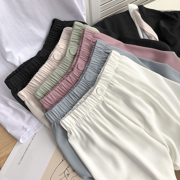 Дамски ежедневен панталон с копче и еластична талия