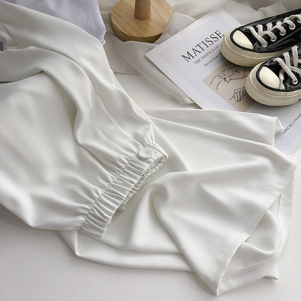 Дамски ежедневен панталон с копче и еластична талия