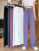 Moteriškos šilkinės kelnės su raišteliais