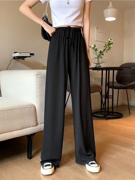 Moteriškos šilkinės kelnės su raišteliais