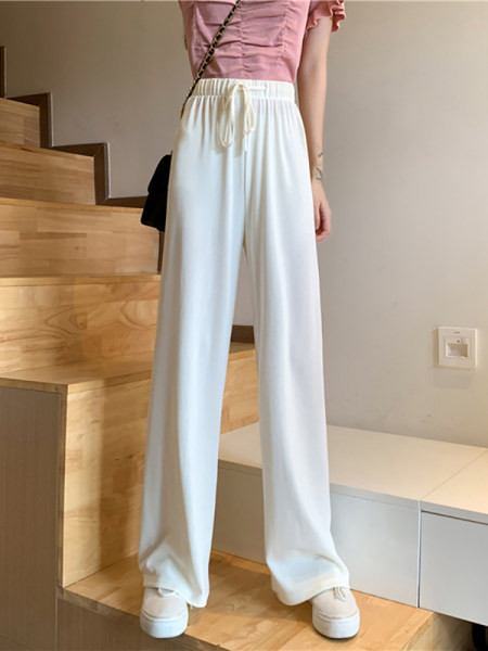 Moteriškos šilkinės kelnės su raišteliais